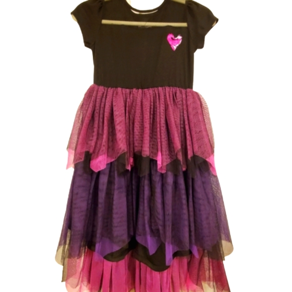 Disney Descendants 2 Halloween Mal Costume Crowning Dress M 7/8 - Picture 1 of 12